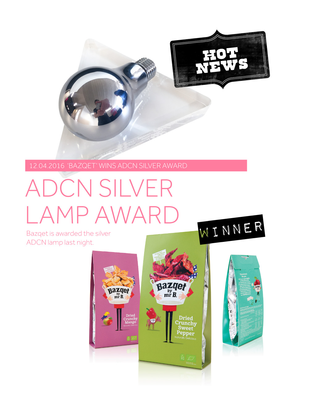 Bazqet is Winner of Silver ADCN Lamp